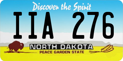ND license plate IIA276