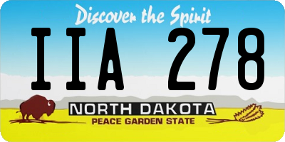 ND license plate IIA278