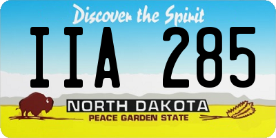 ND license plate IIA285