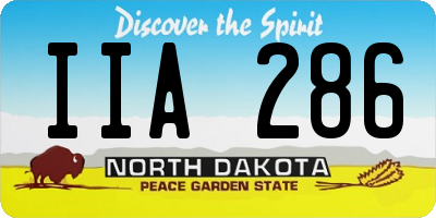 ND license plate IIA286