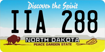 ND license plate IIA288