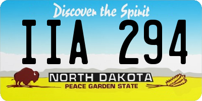 ND license plate IIA294
