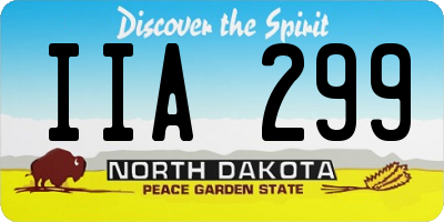 ND license plate IIA299