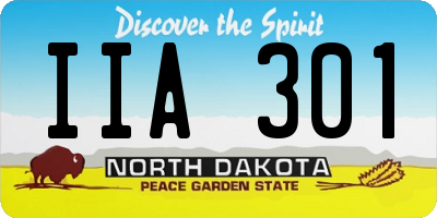 ND license plate IIA301