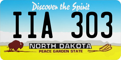 ND license plate IIA303