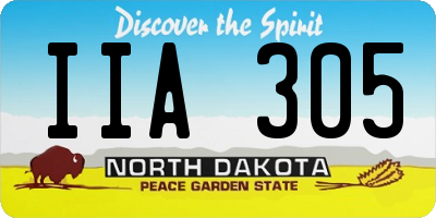ND license plate IIA305