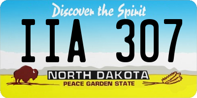 ND license plate IIA307