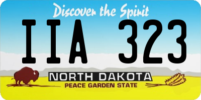 ND license plate IIA323