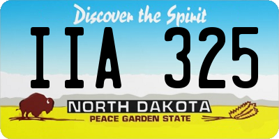 ND license plate IIA325