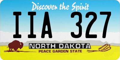 ND license plate IIA327