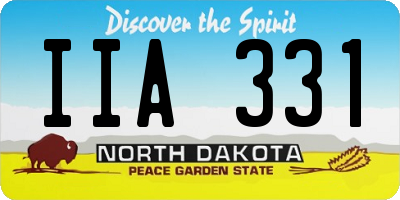 ND license plate IIA331