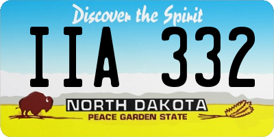 ND license plate IIA332