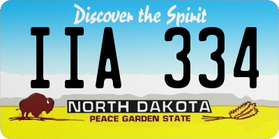 ND license plate IIA334