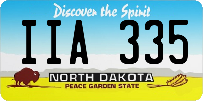 ND license plate IIA335