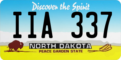 ND license plate IIA337