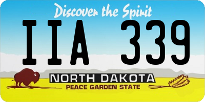 ND license plate IIA339