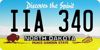 ND license plate IIA340