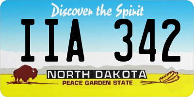 ND license plate IIA342