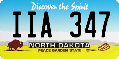 ND license plate IIA347