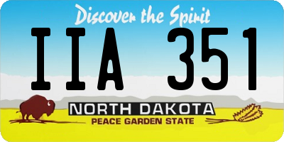 ND license plate IIA351