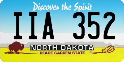 ND license plate IIA352