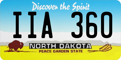 ND license plate IIA360