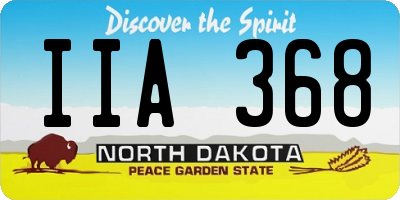 ND license plate IIA368