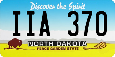 ND license plate IIA370