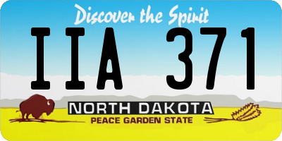 ND license plate IIA371