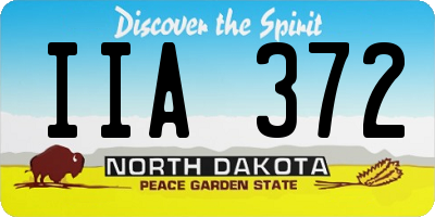 ND license plate IIA372