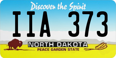 ND license plate IIA373