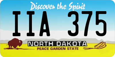 ND license plate IIA375