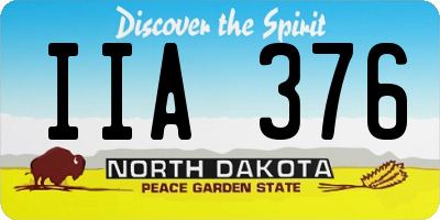ND license plate IIA376