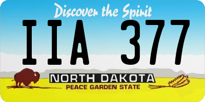 ND license plate IIA377