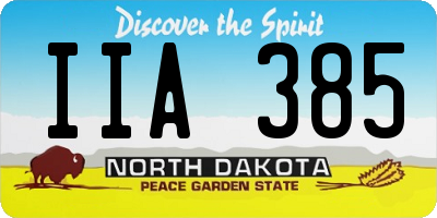 ND license plate IIA385