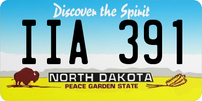 ND license plate IIA391