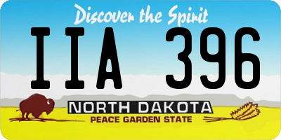 ND license plate IIA396