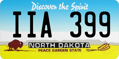 ND license plate IIA399