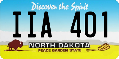 ND license plate IIA401