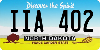 ND license plate IIA402