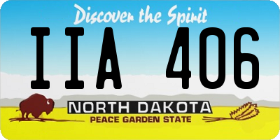 ND license plate IIA406