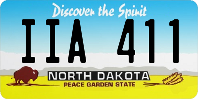ND license plate IIA411