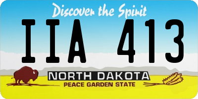 ND license plate IIA413