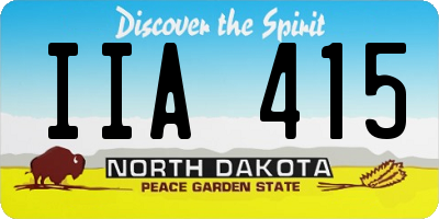 ND license plate IIA415