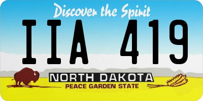 ND license plate IIA419