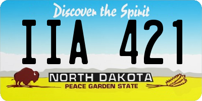 ND license plate IIA421