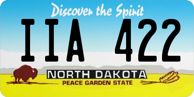 ND license plate IIA422