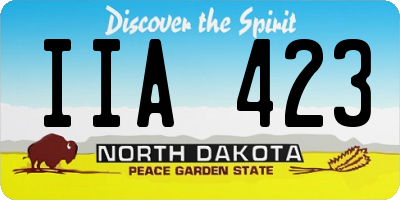 ND license plate IIA423