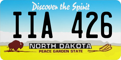 ND license plate IIA426