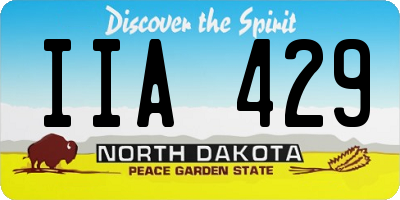 ND license plate IIA429